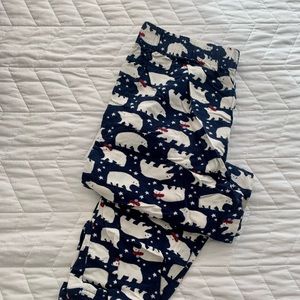 Aerie polar bear flannel joggers size small